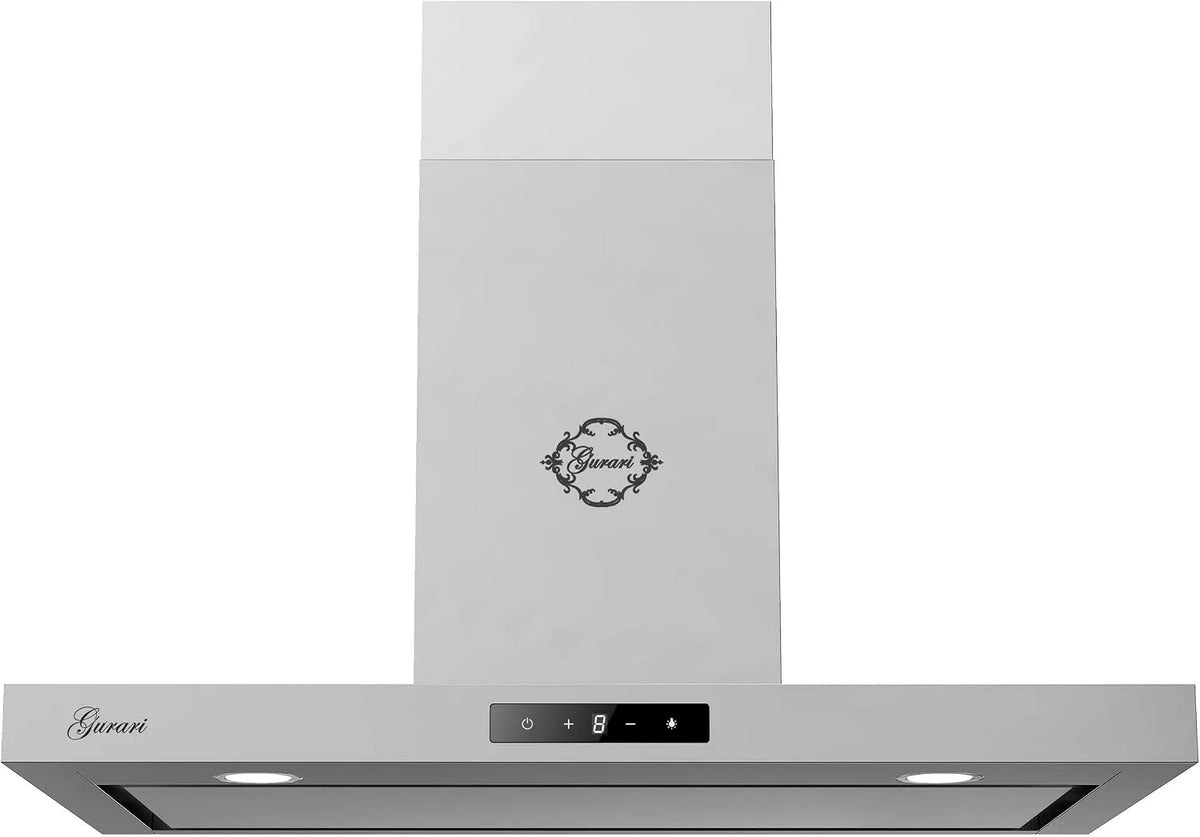 Hotte aspirante, 90 cm, 1000 m3/h, hotte de cuisine, évacuation et recyclage, installation murale, tactile, acier inoxydable, GURARI Hotte murale CH