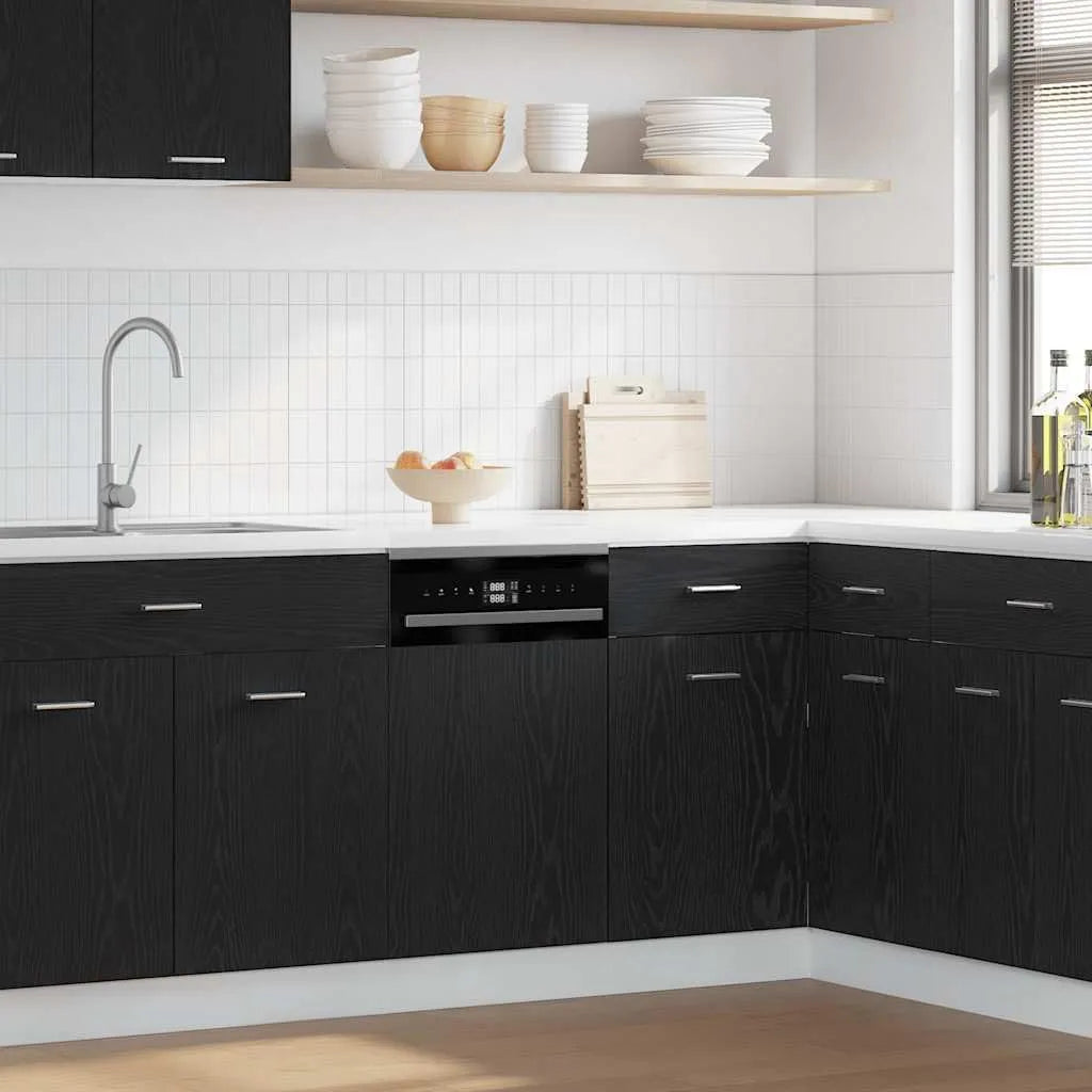 Lave-vaisselle, 45 x 1, 5 x 67 cm, noir, Meuble Armoire Buffet vaisselier Cuisine, Rangement Discret pour Placard Etagere tiroir Porte