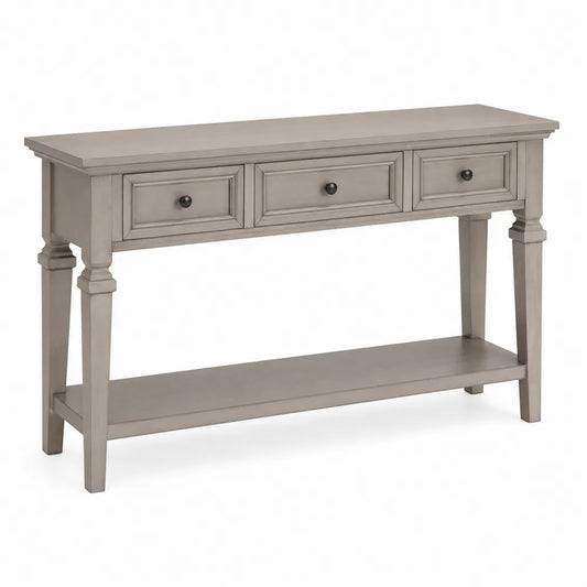 Console 3 tiroirs en bois Gris