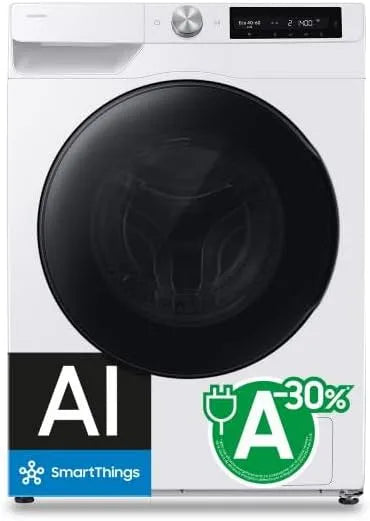 Samsung 9Kg, 6Kg 1400RPM Lave-linge séchant, 9 kg, lave-linge, sèche-linge, blanc, WD90HG6U94BEU3