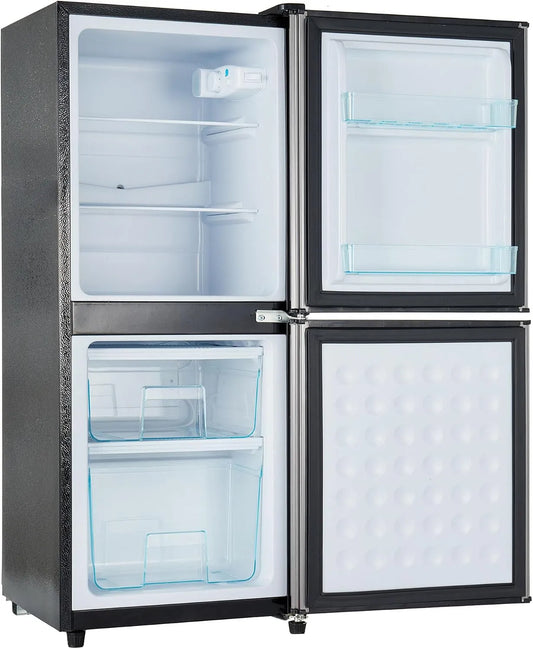 Congélateur, 106 L, éclairage LED, 2 zones de température, gris, 166, étagères réglables