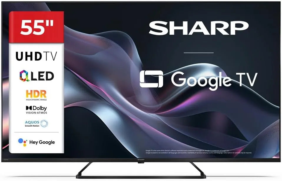 Google 55HP6265E Smart TV, 55 pouces, téléviseur, 4K UHD, QLED, son Dolby, HP Series