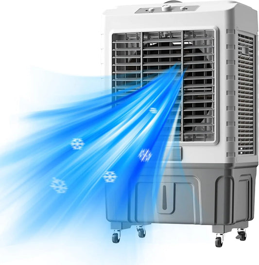 Climatiseur, 55 L, portable, 3 vitesses, grand réservoir, professionnel, Ventilateur de refroidissement à évaporation commercial