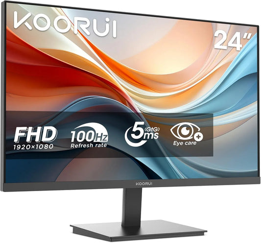 Moniteur E2412F 1080p, 24 pouces, 100 Hz, Full HD, dalle VA, HDMI, écran PC, Contraste 3000:1, inclinable de -5° à 15°, VGA, VESA, VA FHD 100Hz Eye