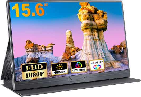 Moniteur 1080P, 15, 6 pouces, portable, Full HD, dalle IPS, HDMI, USB, Ll ne pèse que 0, Compatible avec Plusieurs Appareils, Écran Ordinateur FHD