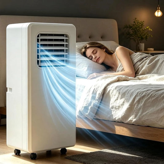 Climatiseur 12000btu, extérieur, roulettes de déplacement, silencieux, COM, Climatiseur Mobile sur roulettes Puissant 12000 BTU, Unité de