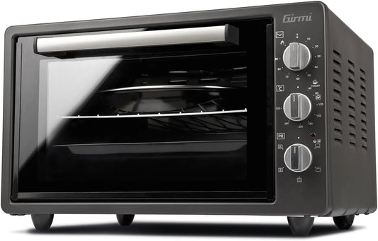 Four électrique, 37 L, 1500 W, Girmi FE37, minuteur, gril, thermostat, acier inoxydable, Minuterie 90 min, 300°C, 37 litres, Fonctions cuisson basique