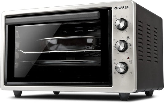 Four électrique G10153, 1400 W, minuteur, noir, Jusqu'à 300°C, 5 Modes de cuisson, minuterie 90 minutes, G3 Ferrari G10153 Four électrique à