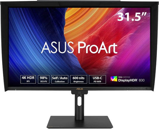 ASUS USB-C 93W, ProArt PA32UCE 32 Pouces 4K Écran Professionnel DCI-P3 USB-C, Lux-Pixel, Speaker PA32UCE DCI-P3