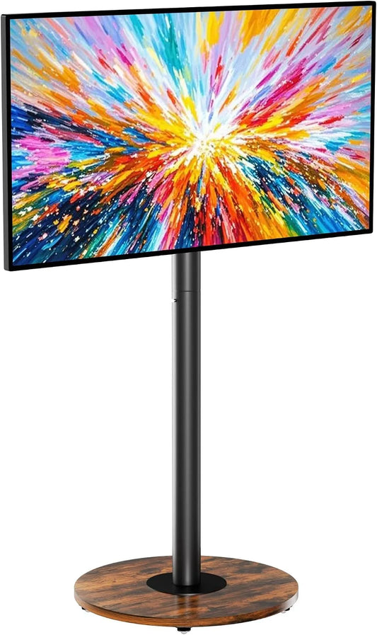 Meuble TV, roulettes de déplacement, décoration de salon, 75′′ Design Moderne Hauteur Réglable Étagère Intégrée Compatibilité VESA 200×200 à 600x400