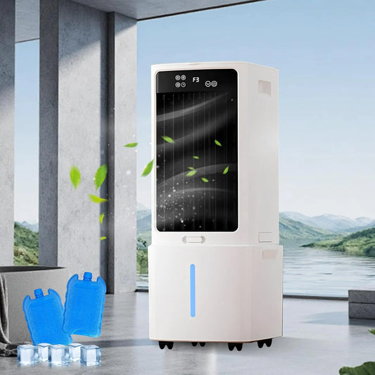 Climatiseur 1-12h, 12 L, portable, minuteur, 3 vitesses, oscillation, grand réservoir, silencieux, camping, amovible, Climatiseur Mobile avec