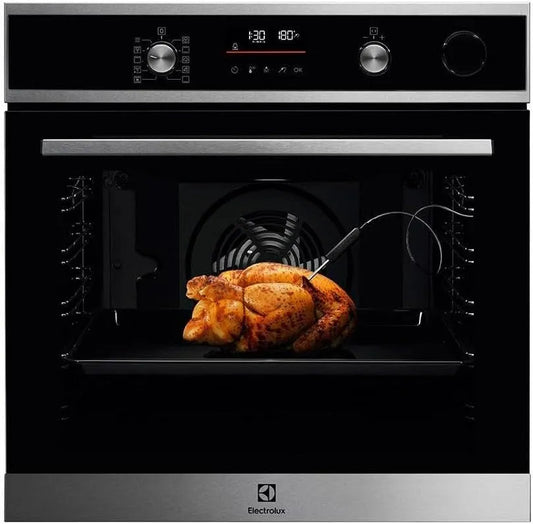 Electrolux COP846x1 Four électrique, vapeur, acier inoxydable, noir, Four ELECTROLUx COP846x1 Verre Noir Inox Piro Vapeur