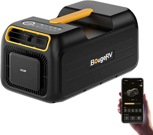 Climatiseur, 100 V, BougeRV PC35 5-en-1, portable, camping, 3500 BTU Climatisation Mobile, AC 100V-240V, App, Compact avec Poignée, Tente, Camion