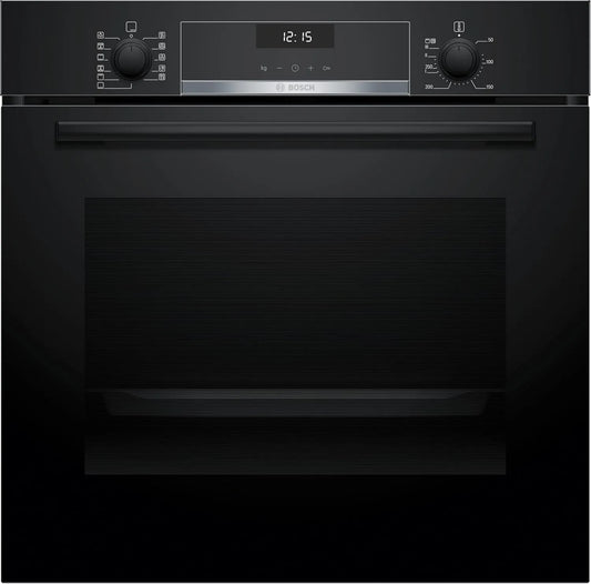 Bosch HBG537BB4 Four électrique, 60 x 60 cm, 10 programmes, encastrable, 3 niveaux, effet 3D, vapeur, série 6, air chaud 3D pour une chaleur uniforme