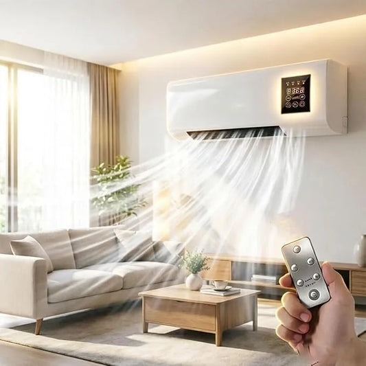 Climatiseur, classe énergétique E, 2026 Refroidissement Et Chauffage, Sans Perçage, Circulation D'air, Design Moderne - Classe Énergétique a