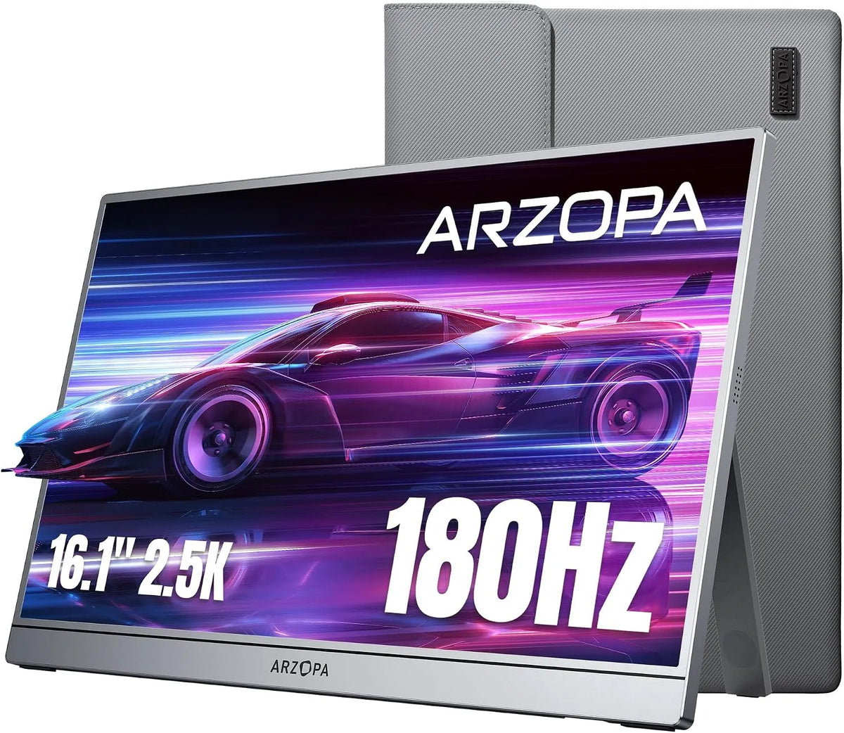 Moniteur PS5 Z3FC, 16, 1 pouces, 2560 × 1440, 180 Hz, configuration gaming, portable, HDR, écran PC, gris, Compatible PS5, 1' 2, Design Mince