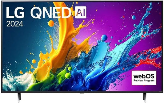 LG 65QNED80 Smart TV, 164 cm, téléviseur, 4K UHD, noir, TV QNED LG 65QNED80 164 cm 4K UHD 2024 Noir et Bleu