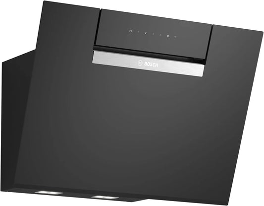 Bosch DWJ67FN60 Plaque de cuisson, 60 cm, silencieux, noir, Série 4 Hotte aspirante intelligente, fabriquée en Allemagne, recirculation, contrôlable