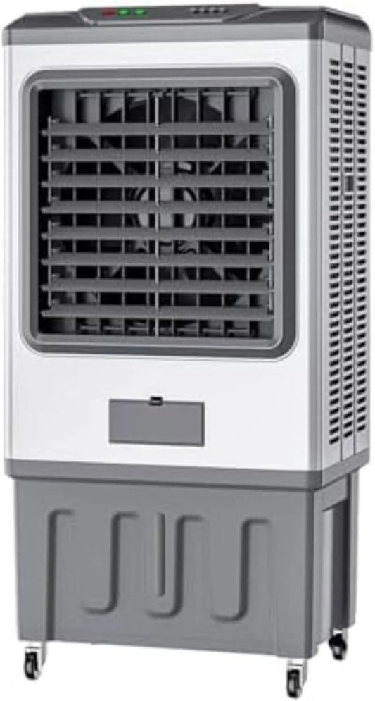 Ventilateur, 100 L, portable, industriel, 3 vitesses, oscillation, grand réservoir, 2 blocs réfrigérants