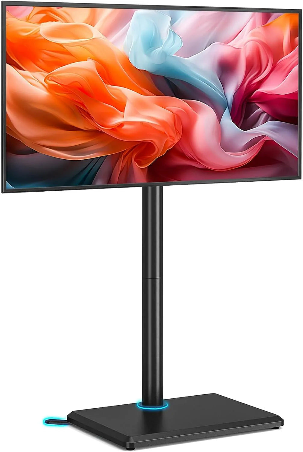 Meuble TV, 60 pouces, 400x400mm, étroit, Support TV Haut avec Pieds de Support, Support TVs d'angle Slim, Hauteur Réglable, Pivotant