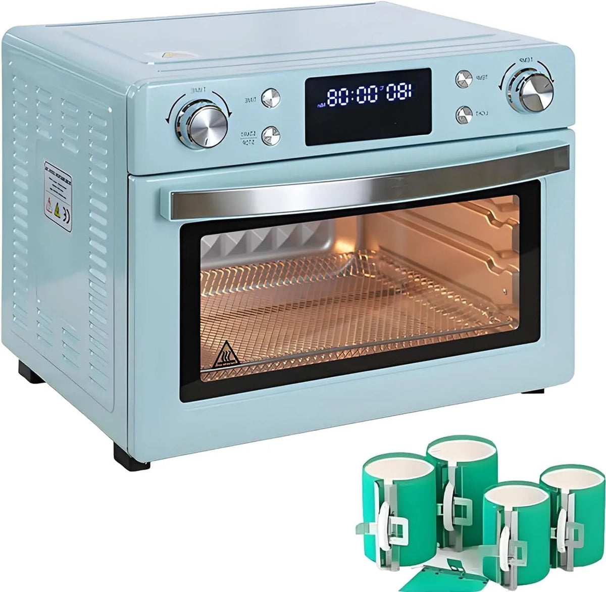 Four électrique, 30 L, 1400 W, chauffage à 360° avec affichage numérique, impression en masse dans les espaces vides 30L, four à sublimation à