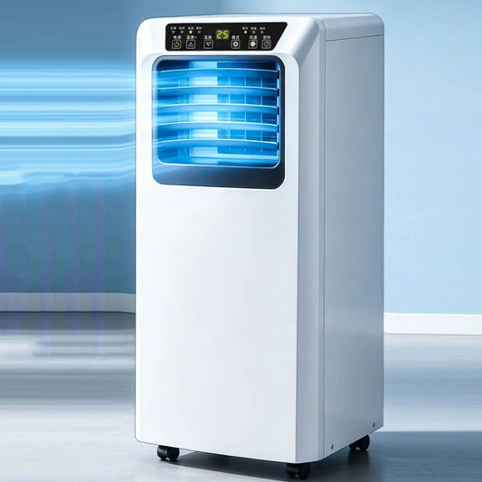 Climatiseur, portable, minuteur, silencieux, minuterie 24 heures, unité de climatisation intelligente silencieuse refroidit jusqu'à 300 m2 avec