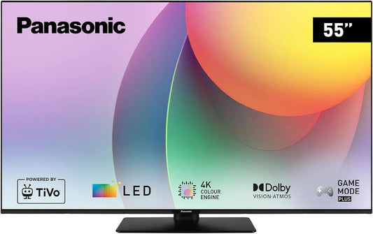 Panasonic TB-55W60AEZ Smart TV, 55 pouces, téléviseur, 4K UHD, Dolby Vision & Atmos, 4K Colour Engine, 2024, TiVo, Game Mode Plus, pour Une Expérience