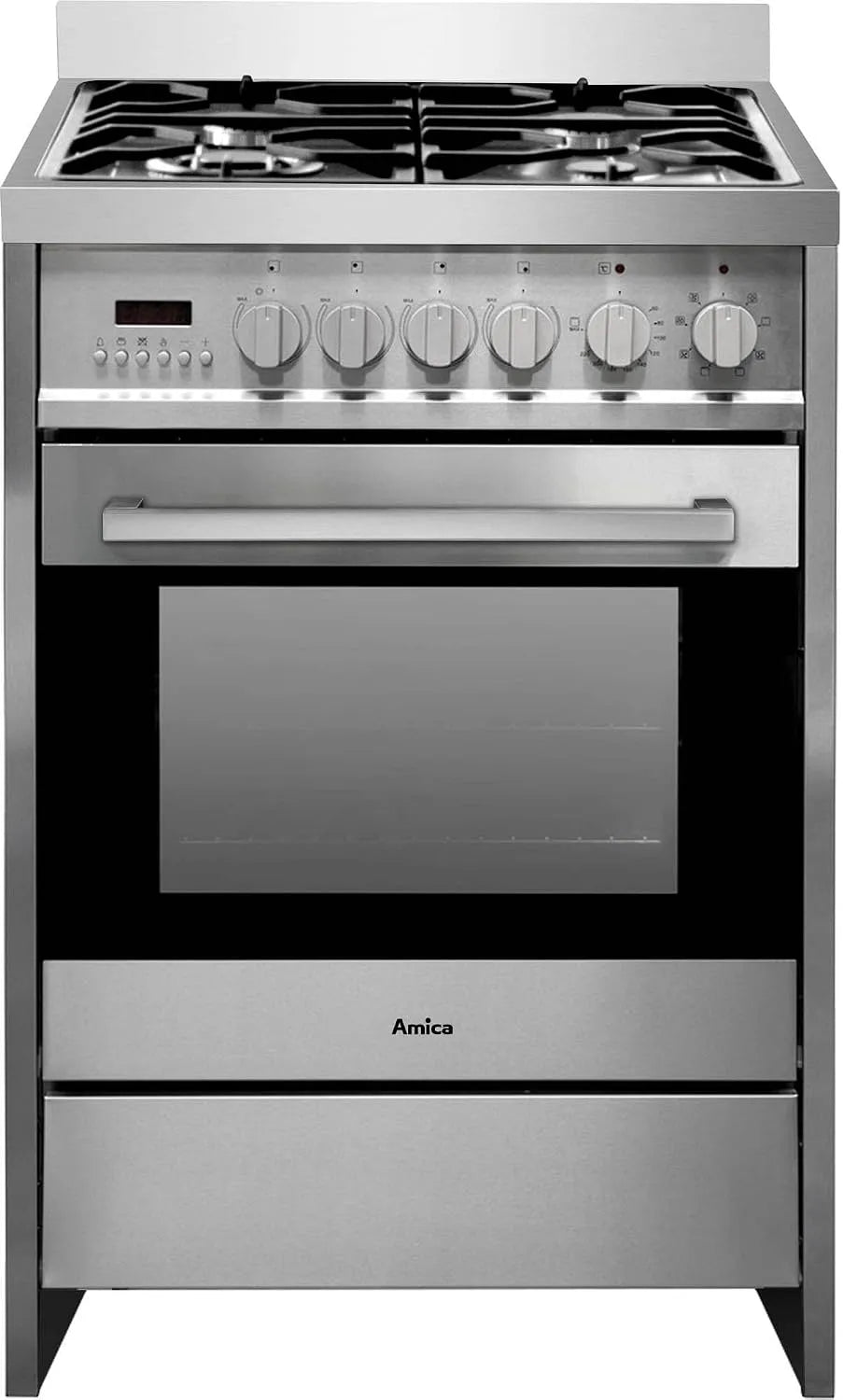 Cuisinière avec four ACME2005x, 68 L, 4 foyers, acier inoxydable, Cuisinière Gaz A 68l 4 Feux Inox - ACME2005x