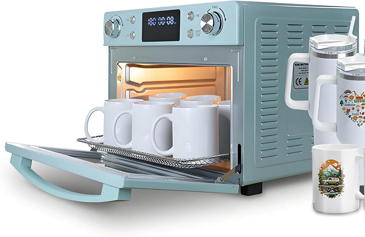 Four électrique, 16 L, 1400 W, Mugs et Bouteilles d'eau 30L, Tasses, Four à Sublimation 16 L avec Affichage numérique