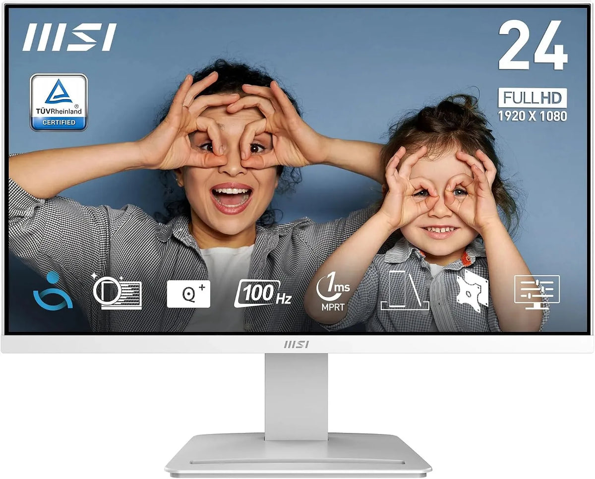 MSI MP2412WDE Moniteur, 23, 8 pouces, 1920 × 1080, 1 ms, 100 Hz, sans cadre, Full HD, HDMI, professionnel, 60 cm, Adaptive Sync