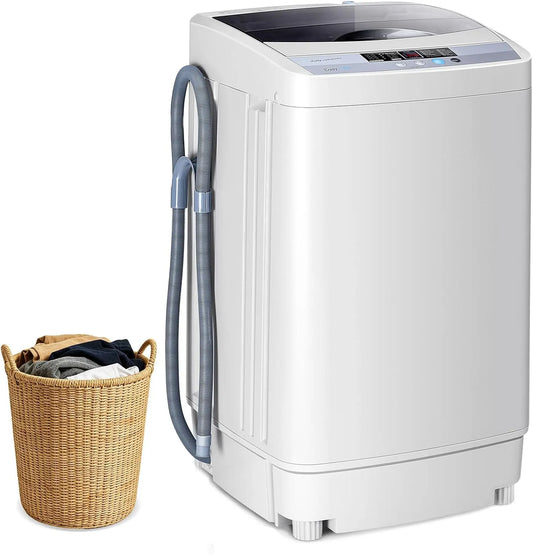 Lave-linge, 10 programmes, 5 kg, camping, Affichage LED, 8 Niveaux d'Eau, Appartement, Mini Machine à Laver 4, Pompe de Vidange, pour Maison, Dortoir