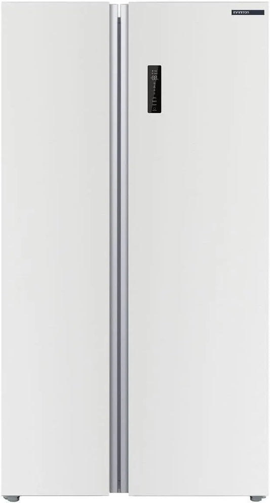 Réfrigérateur, 177 cm, INFINITON SBS-506A77BEH, No Frost, Inverter, blanc, INFINITON SBS-506A77BEH Réfrigérateur américain E 177 cm de hauteur