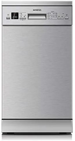 Lave-vaisselle DIW-4513x, 45 cm, format slim, pose libre, acier inoxydable, écran LED, indépendant, troisième plateau, contrôle électronique, INOx