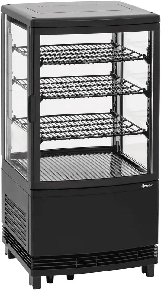 Vitrine réfrigérée, 64 L, 2 Portes, Bartscher Mini-Vitrine Réfrigérée Noire - 64 L - 2 Portes