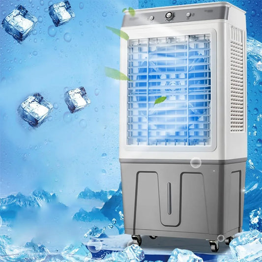 Climatiseur, 5000 m3/h, industriel, 3 vitesses, Domestique De Grand Volume d'air De 5000M3, Glass Panel, Ventilateur Mobile De Refroidissement