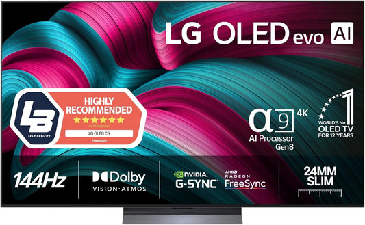 LG OLED65C5 Smart TV, 164 cm, téléviseur, 4K UHD, LG TV OLED Evo OLED65C5 164 cm 4K UHD 2025