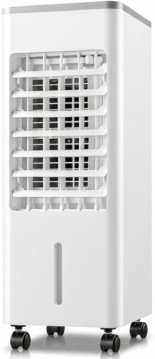 Climatiseur 10H, 6 L, portable, minuteur, 3 vitesses, silencieux, Rafraîchisseur d'air Portable 4 en 1 Climatiseur Mobile sans Évacuation 6L 4