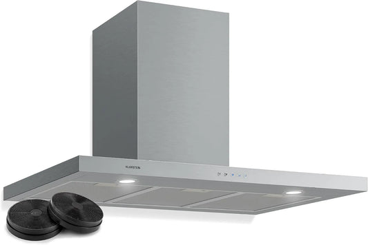 Klarstein Hotte aspirante, 90 cm, 600 m3/h, 64 dB, hotte de cuisine, éclairage LED, 3 vitesses, installation murale, minuteur, 600m3, Eclairage LED