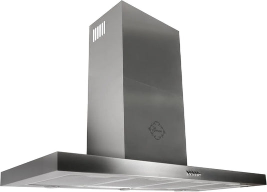 Hotte aspirante, 120 cm, 1000 m3/h, hotte de cuisine, installation murale, 3 niveaux, acier inoxydable, GURARI Hotte murale GCH F 118 12 IS N