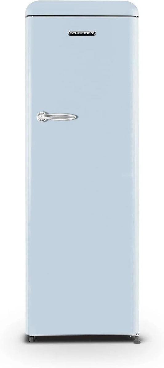 Réfrigérateur, 337 L, SCHNEIDER SCCL329VBL, pose libre, amovible, bleu, 4 clayettes verre, 337L, Froid brassé, Dégivrage automatique