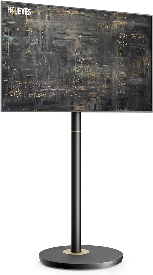 Meuble TV, 65 pouces, 400×400 mm, roulettes de déplacement, FITUEYES Support TV Pied pour TV 32-65 Pouces Support TV roulettes Max VESA 400×400 mm