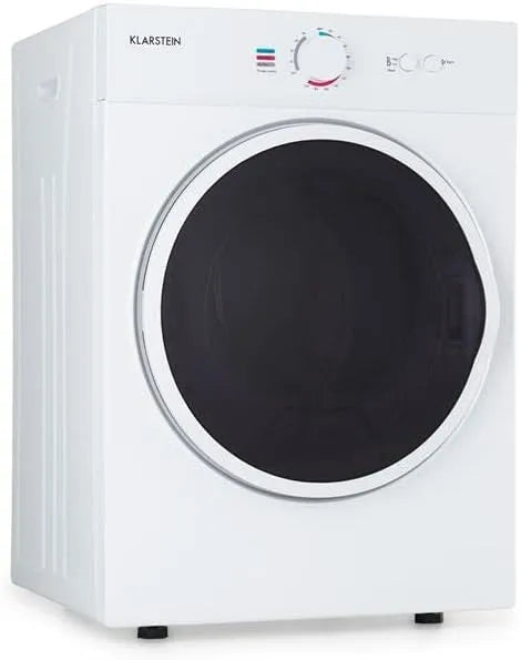 Klarstein Sèche-linge, 49 x 69 x 47, 5 cm, 1020 W, 3 kg, minuteur, acier inoxydable, blanc, tambour inox, CEE C, 1020W, Klarstein Jet Set Séche linge