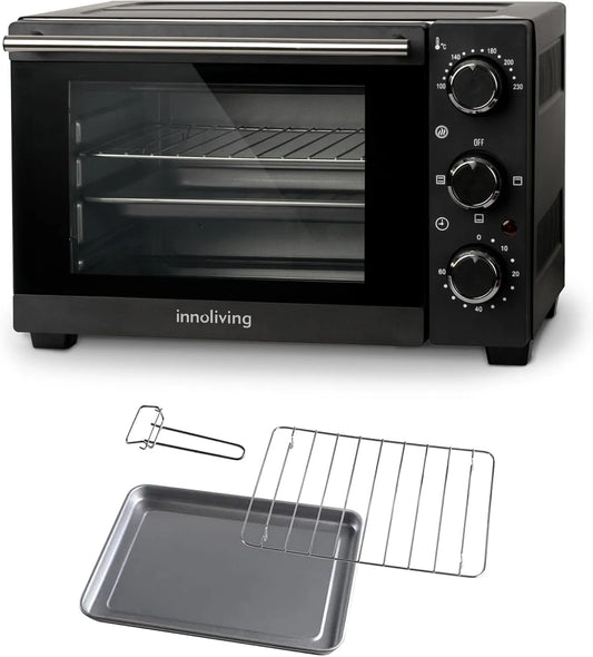 Four électrique INN-797, 15 L, 1200 W, minuteur, 2 zones de température, température réglable jusqu'à 230 °C, minuterie 60 minutes, cuisson ventilée