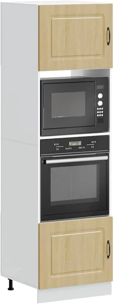 Micro-ondes, Armoires de Four 2 pièces en Bois d'ingénierie chêne Sonoma pour Cuisine Salle à Manger Micro-Ondes Four avec Pieds réglables Espace de