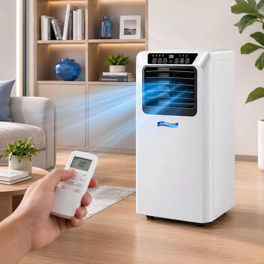 Climatiseur 7000BTU 9000BTU, 16 à 32 °C, roulettes de déplacement, oscillation, Climatiseur Mobile Compact pour Maison et Bureau jusqu'à 20m2 7000BTU
