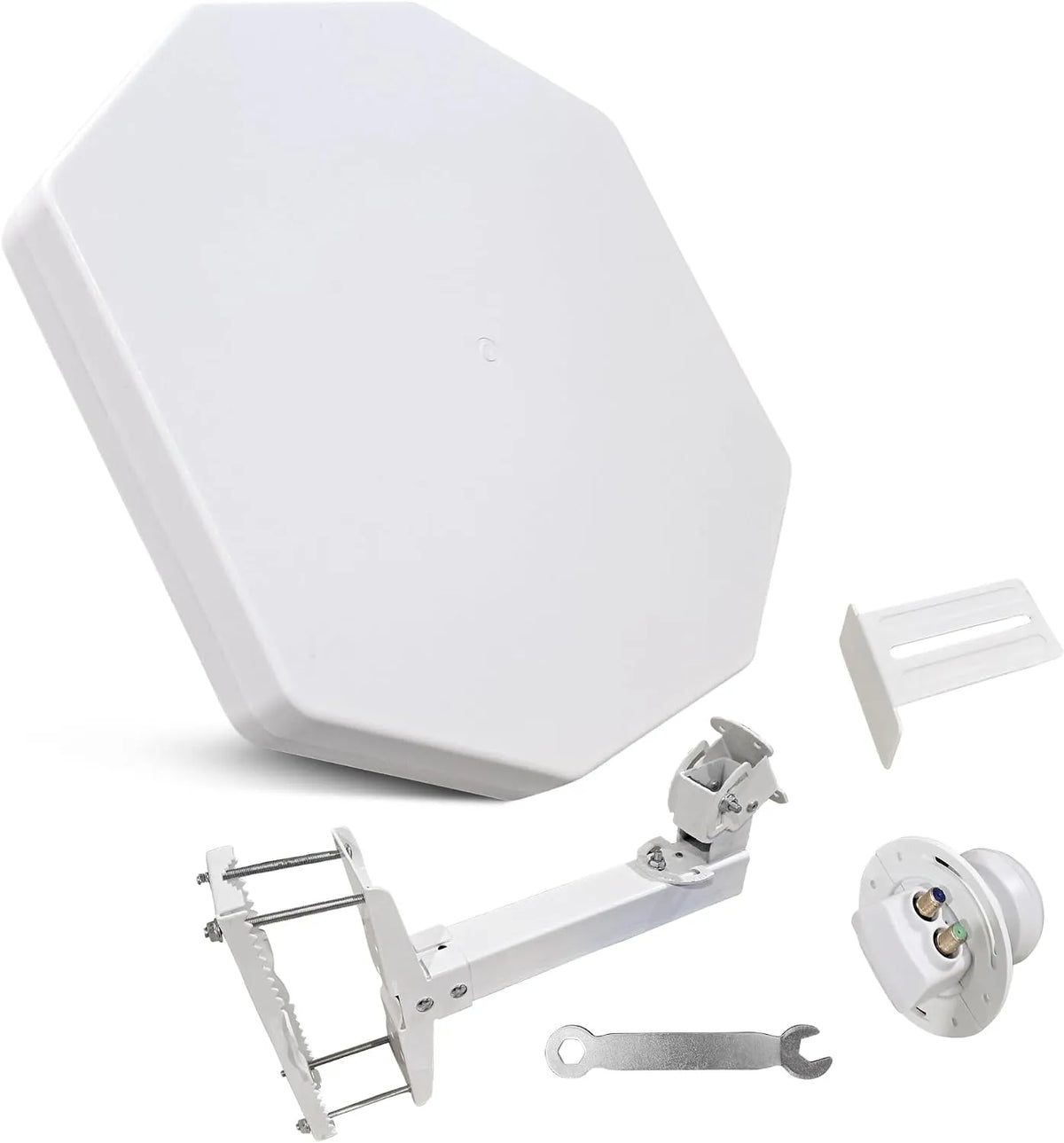 Produit Idéale pour la Télévision Satellite, Antenne Parabole Plate avec Un Port, 2 Sorties, Quatre Ports, Résistante aux Intempéries, Mini-compacte