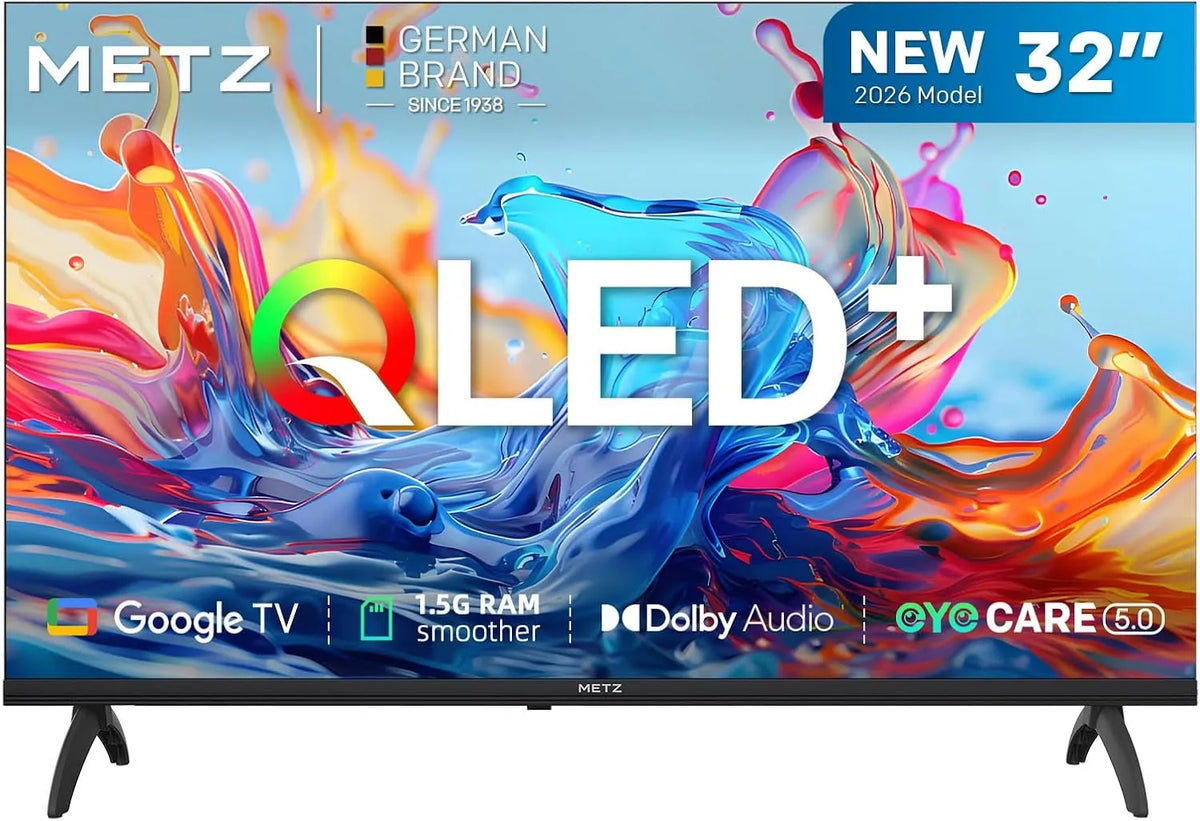 Google 1.5GB 32MQH7000Z Smart TV, 32 pouces, téléviseur, QLED, HDR, son Dolby, Bluetooth, 1 EyeCare Tuner DVB-T/T2, S2 CI+, 2026 Nouveau Modèle