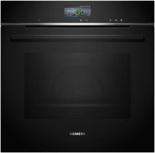 Siemens iQ700 HS736G3B1 Four électrique, 60 cm, 71 L, encastrable, tactile, verrouillage, vapeur, Home Connect, noir, TFT Touchdisplay, 21 Heizarten