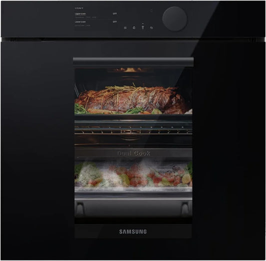Samsung NV75T8549RK Four électrique, 75 L, tactile, écran LCD, SAMSUNG NV75T8549RK FOUR ÉLECTRIQUE SMART 75L LIGNE INFINIE LCD TACTILE DOUBLE CUISSON