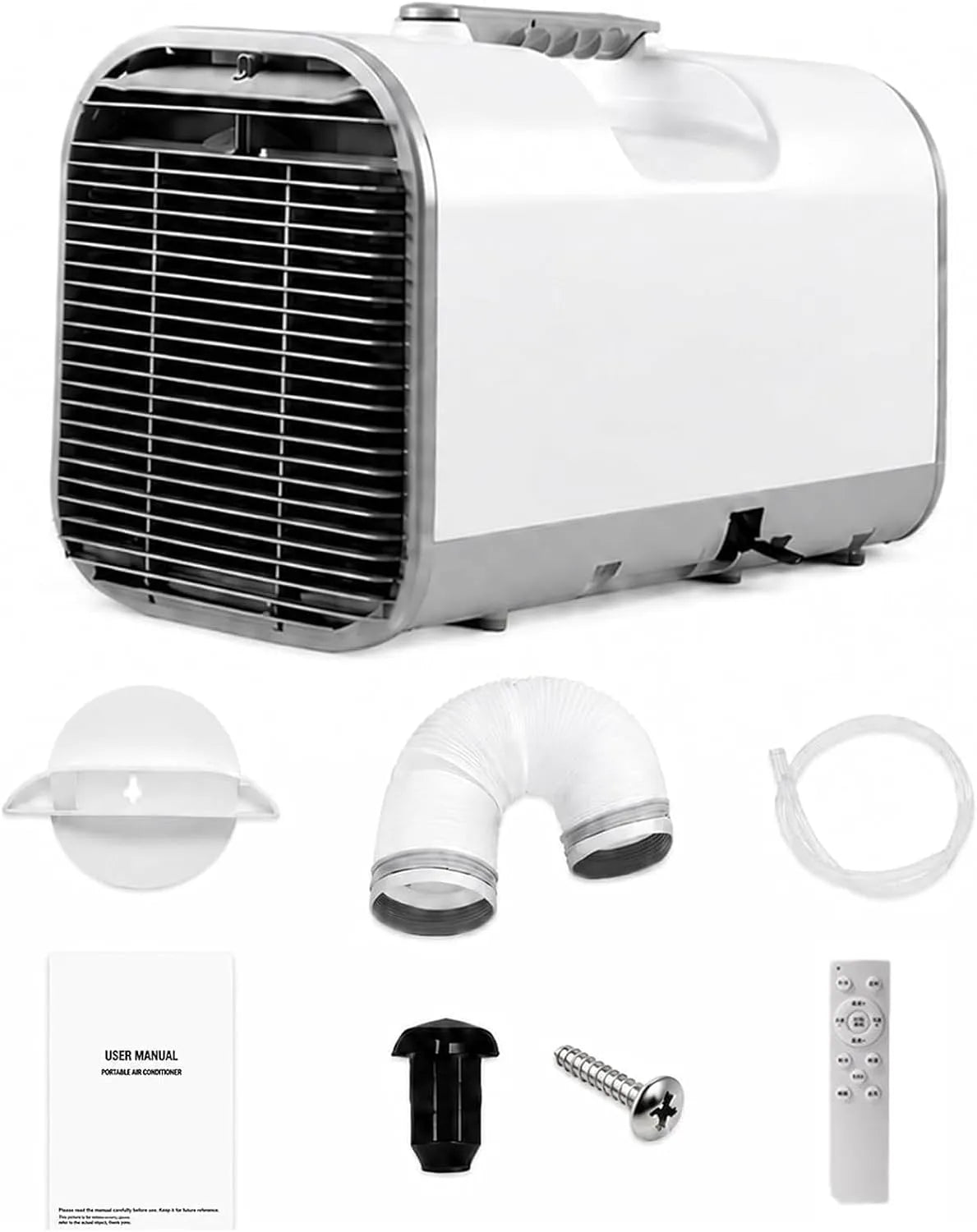 Climatiseur, 420 W, 220 V, portable, minuteur, camping, 4095 Btu 220V pour Caravane, 420W Faible Consommation, Refroidissement, Déshumidification